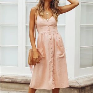 Hello Molly Pink Midi Dress